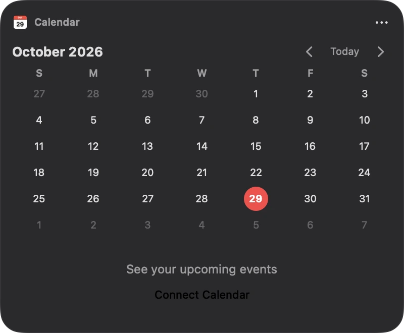Calendar module